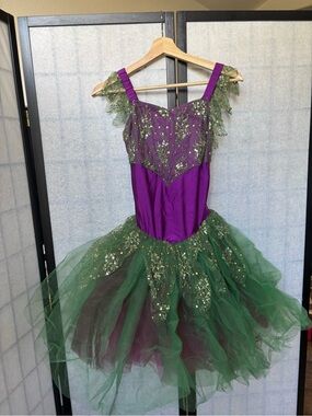 Revolution dance Purple & Green ballet Costume